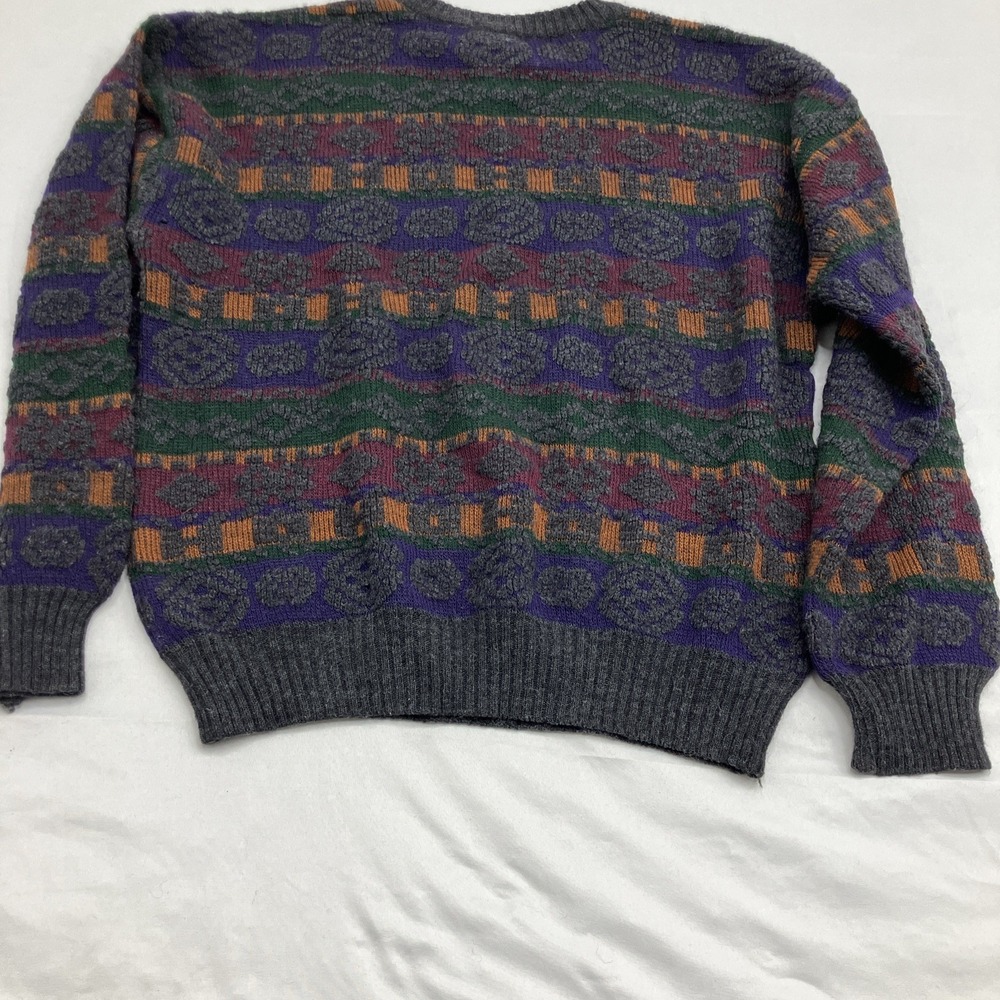 Vintage Cambridge Classics Pullover Geometric Knit Sweatshirt Men's Size Large - Picture 3 of 7